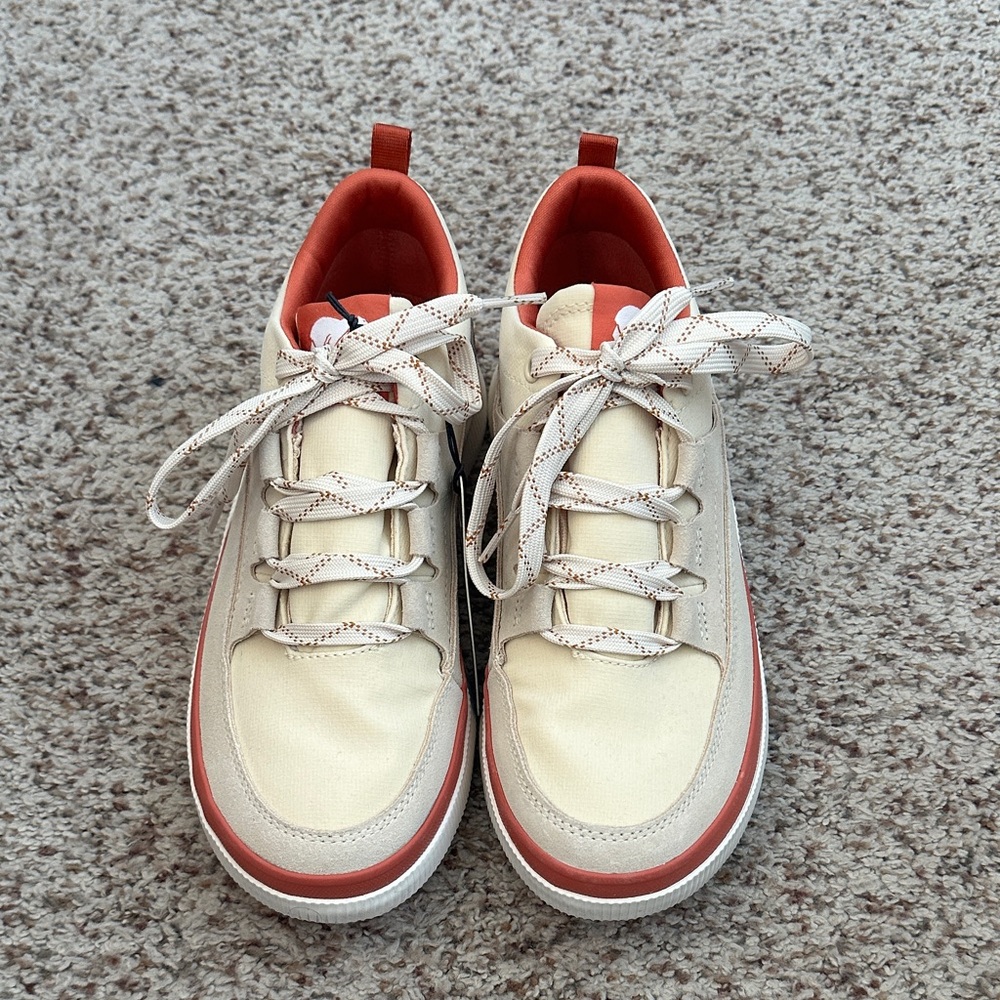 SOREL Cream and Burnt Orange Casual Sneakers